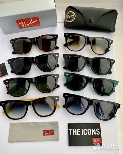 Очки ray ban wayfarer 54 коричневые