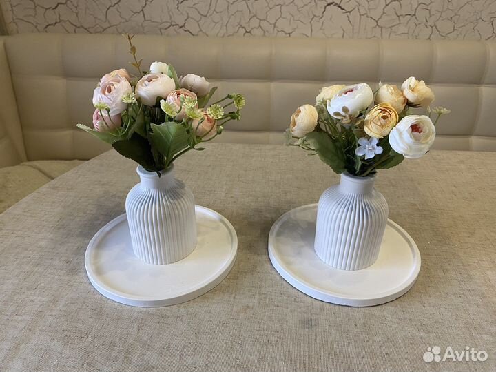 Фигуры кашпо из гипса