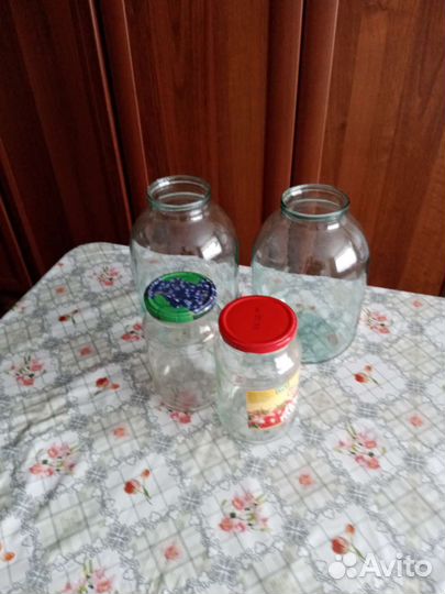 Стеклянная банка 3л и 1 л