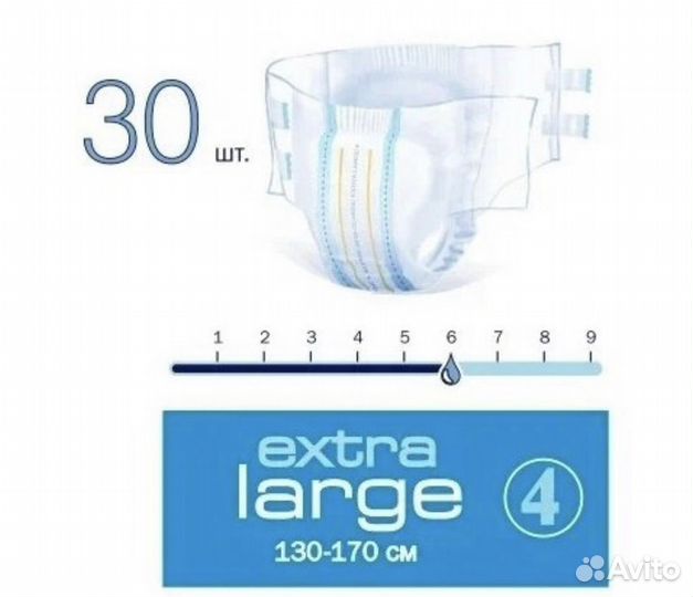 Подгузники Seni Super Classic, XL 4, 30 шт