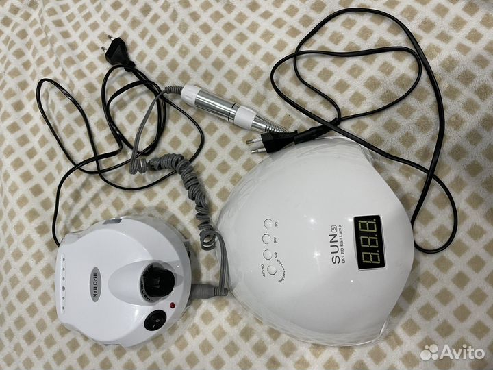 Аппарат для маникюра nail drill + лампа
