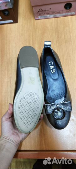 Балетки 37 размер, нат. кожа