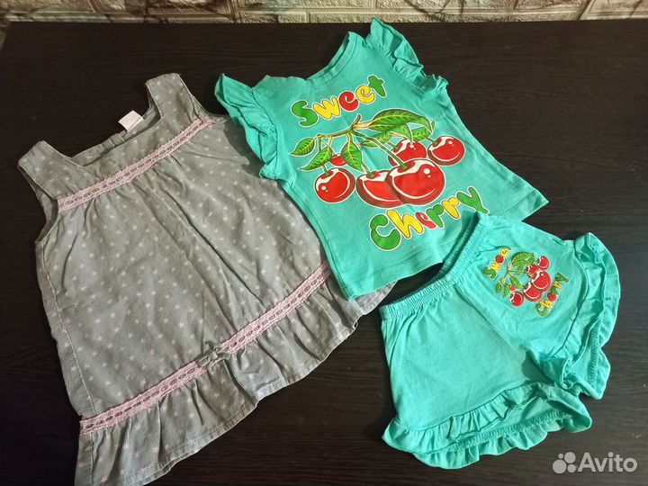 Вещи пакетом для девочки 74 80