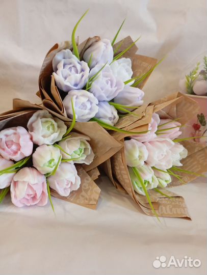 Букет цветов из мыла
