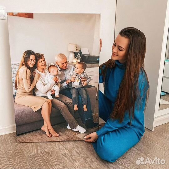 Портрет по фото на холсте