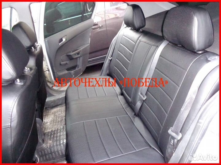 Чехлы Opel Astra H из экокожи чёрные Классика