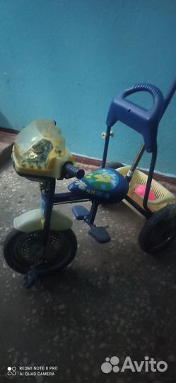 Велосипед детский с ручкой бу