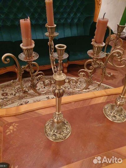 Подсвечники и канделябры лануть бронза