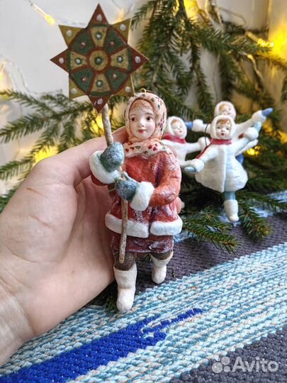 Елочная ватная игрушка 