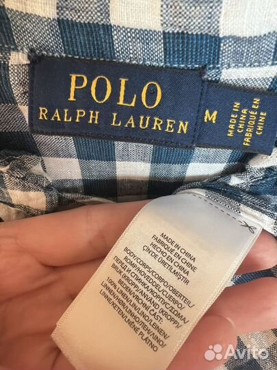 Рубашка Ralph Lauren блуза 46 лен новая