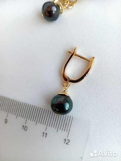 Ожерелье с натуральным жемчугом