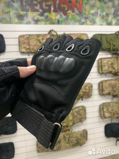 Тактически перчатки черные