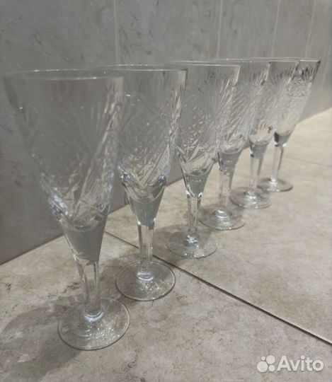 Фужеры хрустальные СССР