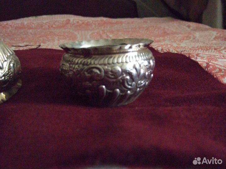 Сахарница и молочник. Серебро 925.1890 год Англия