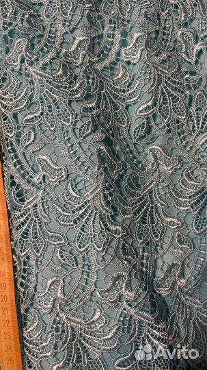 Платье кружевное цвета Тифани