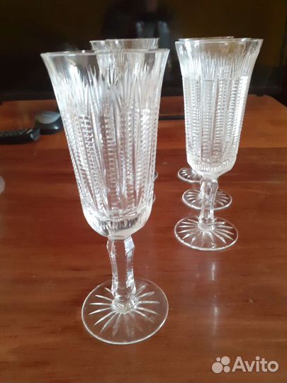 Хрустальные фужеры 50-х годов 6 шт