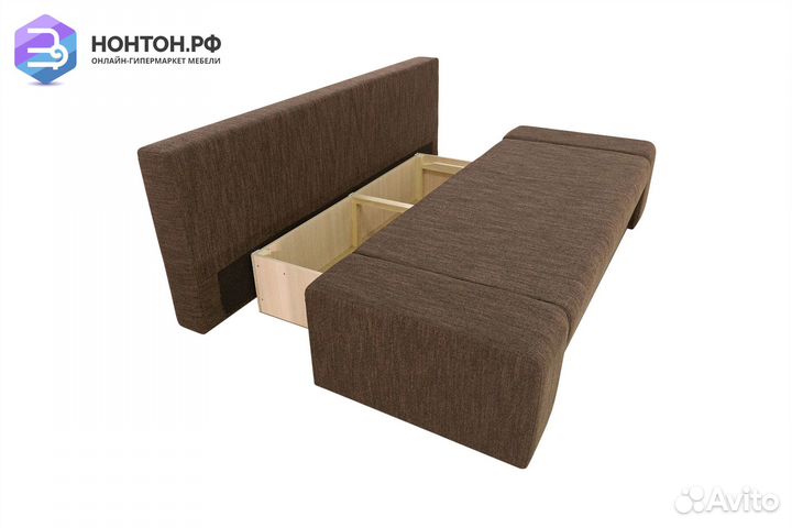 Диван еврокнижка Монако коричневый