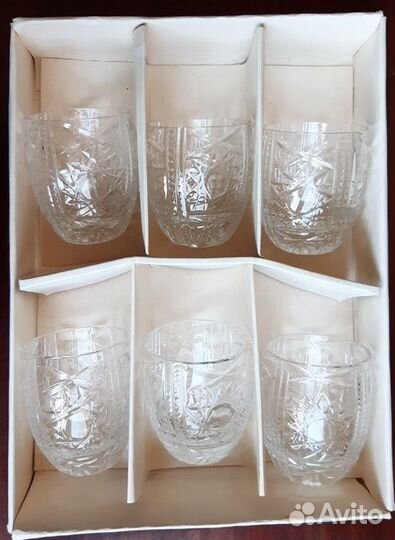 Рюмки - Стопки. Хрусталь. Алмазная грань. 6 штук