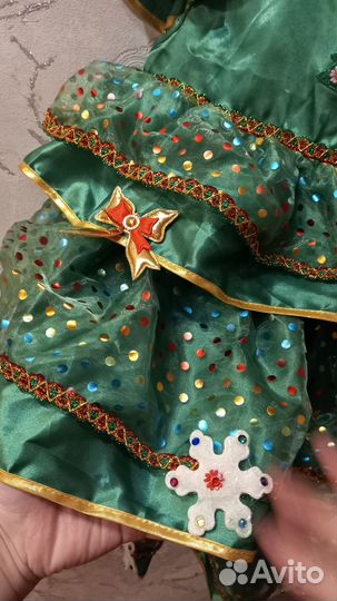 Новогодний костюм Ёлки для девочки 116 - 122