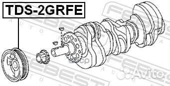 Шкив коленвала toyota RAV4 ACA3#,ALA3#,GSA33,ZSA3#