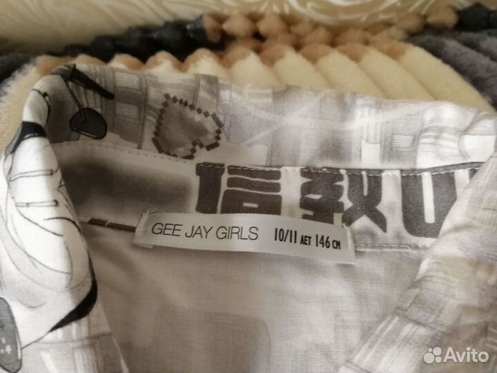 Рубашка аниме для девочки 140-146