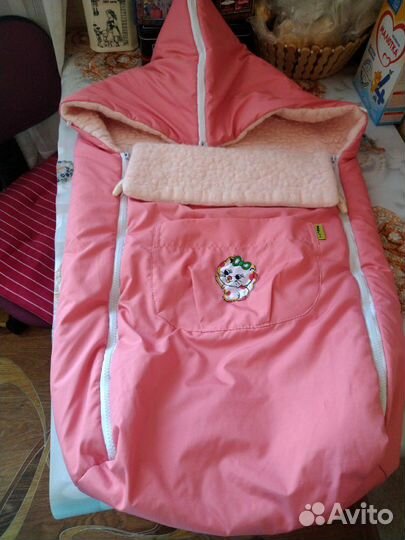 Детский меховой конверт