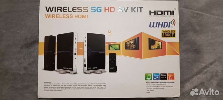 Wireless hdmi 5ггц 1080p передатчик, приемник, хаб