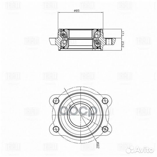 Ступица для А/М audi A4 (00) (перед. С подшип