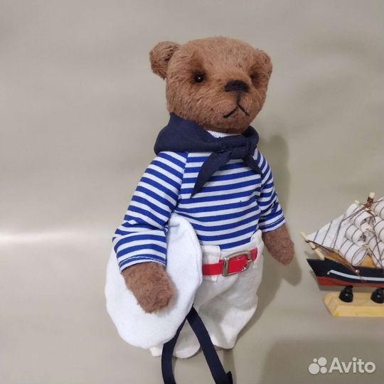 Мишка Тедди ручной работы: моряк Константин