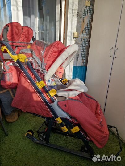 Детские санки коляска