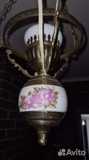 Светильник настольный латунь Винтаж