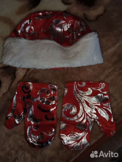 Костюм деда мороза аренда 93 см длина халата