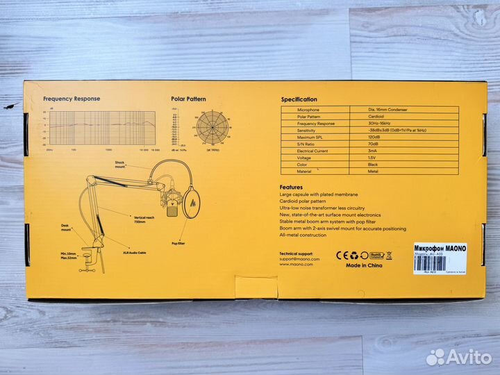 Конденсаторный микрофон Maono AU-A03