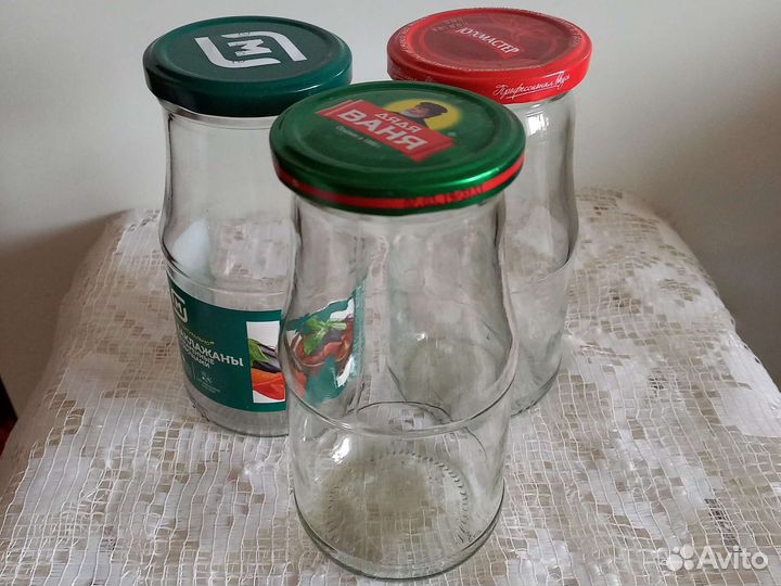 Банки 0,5л. винтовые с крышками. Доставка бесплатн