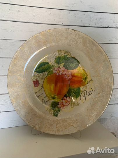 Тарелка для интерьера, декор ручной работы
