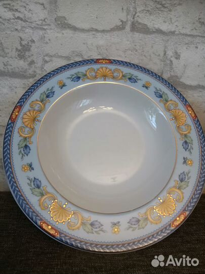 Фарфоровые тарелки (глуб.) 6 штук Богемия Leander