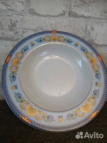 Фарфоровые тарелки (глуб.) 6 штук Богемия Leander