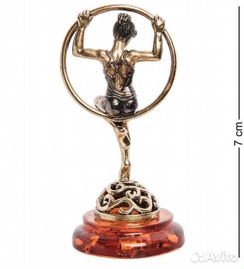 Фигурка Гимнастка в кольце (латунь, янтарь) A2164441