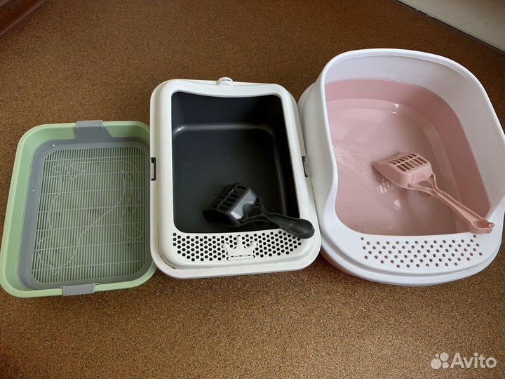 Туалет лоток для кошек большой угловой