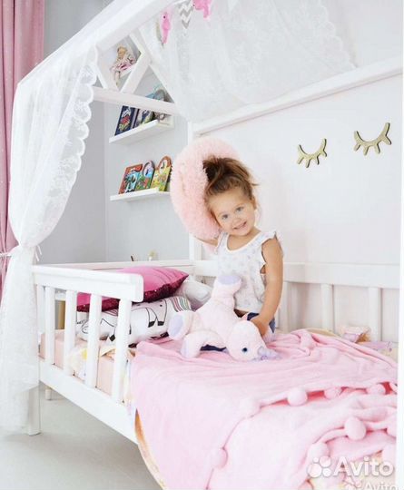 Детская кровать домик с матрасом