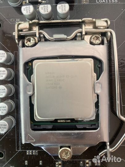 Материнская плата с процессором и памятью 1155
