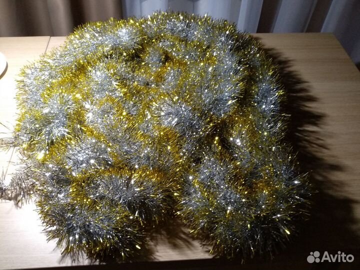 Мишура новогодняя, 3 штуки