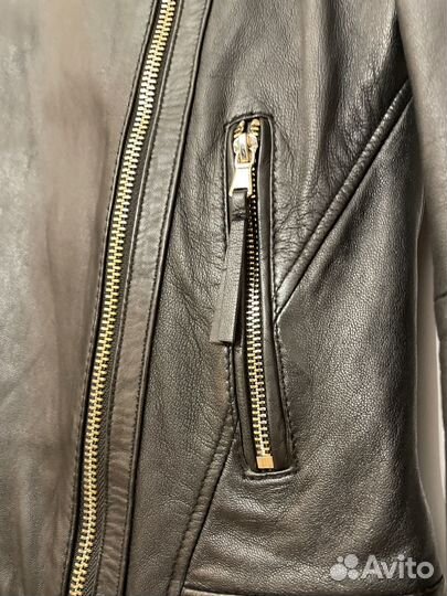 Кожаная куртка mango натуральная