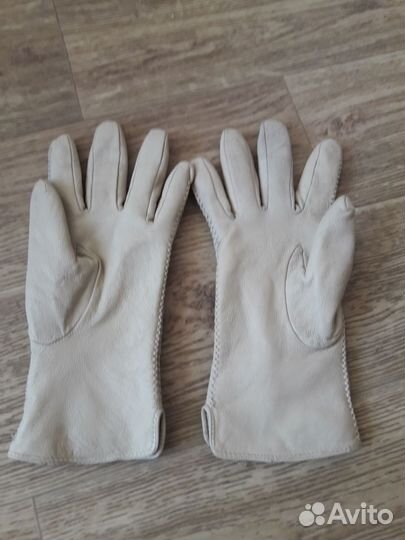 Перчатки женские кожаные