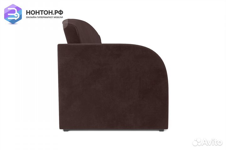 Диван выкатной Малютка велюр коричневый