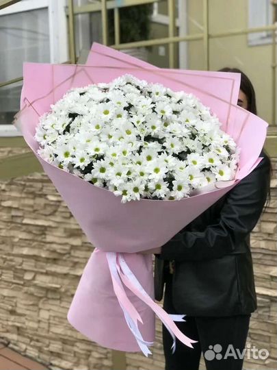 Букеты гиганты из хризантемы ромашки