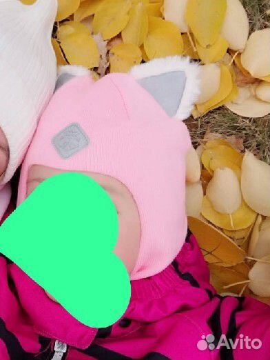 Шапка шлем для девочки 52 54
