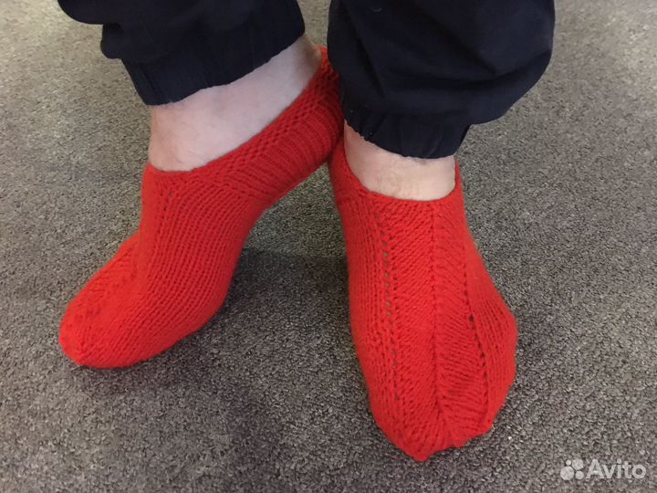 Тапочки- следки вязаные