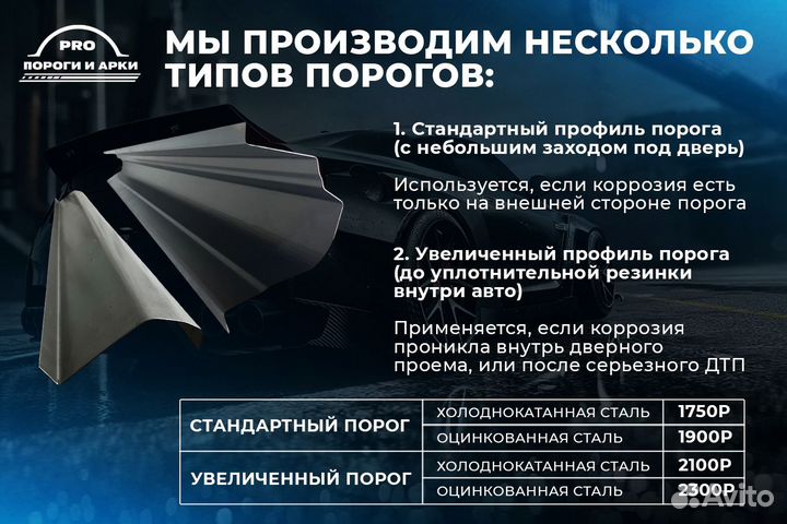 Ремонтные пороги на Hyundai Trajet