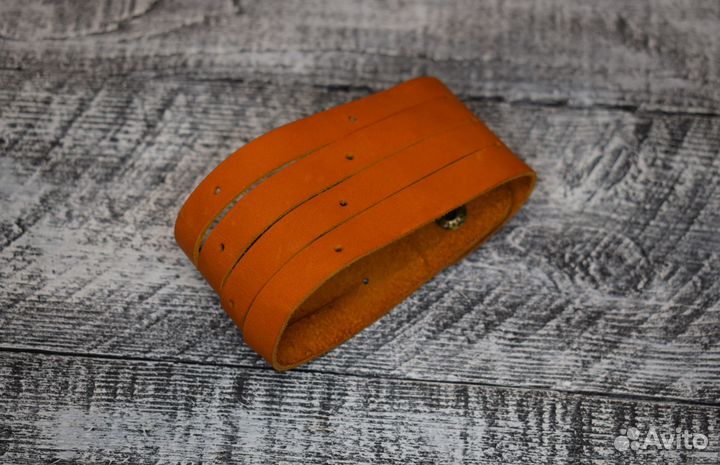 Браслет мужской из натуральной кожи